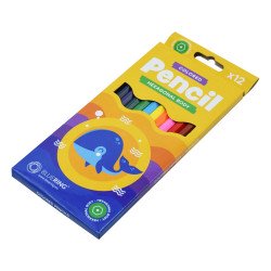 Színes ceruza készlet, hatszögletű Bluering® 12 klf. szín ,