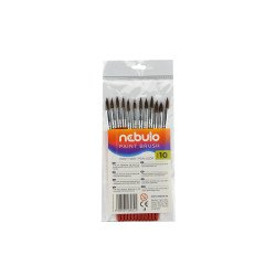 Ecset 10-es festett nyéllel 12 db/csomag, Nebulo Ecset Nebulo