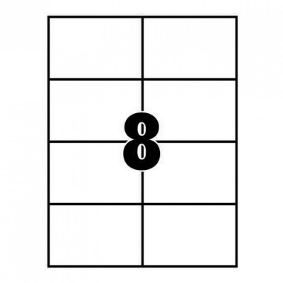 Etikett címke, 105x74mm, 100 lap, 8 címke/lap Etikett címke, 105x74mm, 100 lap, 8 címke/lap