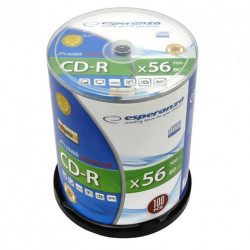 CD-R 700MB 52-56x nyomtatható, cake box 100 db/doboz, Esperanza CD, DVD Esperanza