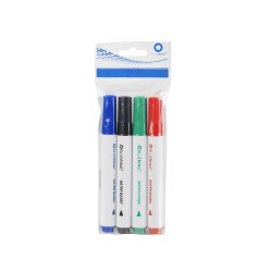 Flipchart marker készlet, rostirón vizes kerek végű 3mm, Bluering®, 4 klf. szín Flipchart marker Bluering