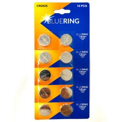 Gombelem CR2025 Bluering® Elem, akkumulátor, töltő Bluering