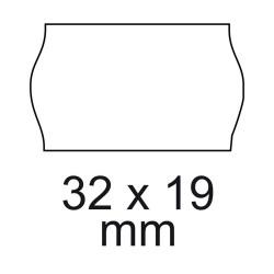 Árazószalag 32x19mm, stancolt 10 tekercs/csomag, Bluering®, fehér Árazószalag Bluering