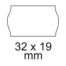 Árazószalag 32x19mm, stancolt 10 tekercs/csomag, Bluering®, fehér Árazószalag Bluering