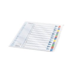 Elválasztólap, A4, regiszteres 1-12 laminált karton fülek 100162 Esselte Elválasztó lap Esselte
