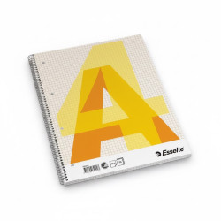 Spirálfüzet A4, 70lap perforált lyukasztott kockás Esselte