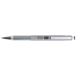 Golyóstoll 0,7mm, metál ezüst test, Zebra F-301A, írásszín kék Golyóstoll Zebra