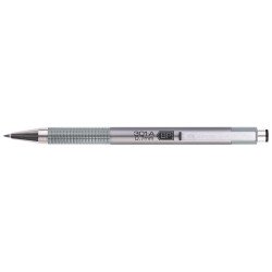 Golyóstoll 0,7mm, metál ezüst test, Zebra F-301A, írásszín kék Golyóstoll Zebra