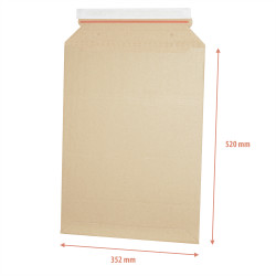 Csomagküldő webshop hullámkarton tasak A3, 335x500mm/352x520mm E-Flute Író- irodaszer, papíráru E-FLUTE