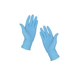 Gumikesztyű nitril púdermentes M 100 db/doboz GMT Super Gloves kék Gumikesztyű GMT