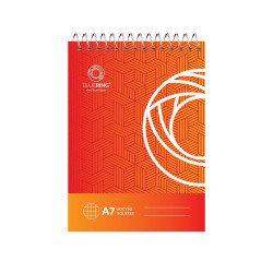 Jegyzettömb spirálozott, A7, 80lap, Bluering® kockás