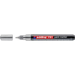 Lakkmarker 1-2mm, kerek Edding 791 ezüst