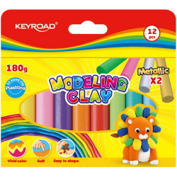 Gyurmakészlet 180 g 12 db/bliszter Keyroad vegyes színek Gyurma Keyroad