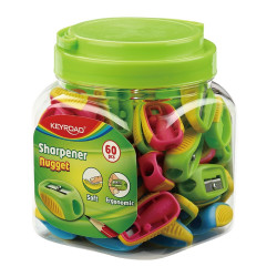 Hegyező 1 lyukú 60 db/display Keyroad Nugget vegyes színek Hegyező Keyroad