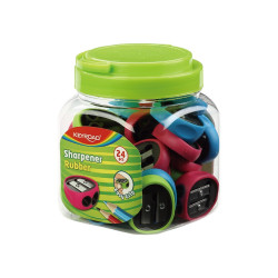 Hegyező 2 lyukú 24 db/display Keyroad Rubber vegyes színek Hegyező Keyroad