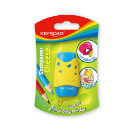 Hegyező 2 lyukú tartályos, fedeles Keyroad Cheese vegyes színek Hegyező Keyroad