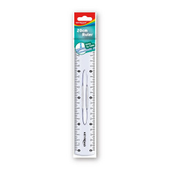 Vonalzó 20 cm, kétoldalt skálázott, fogantyús Keyroad Író- irodaszer, papíráru Keyroad
