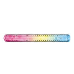 Vonalzó 30 cm, flexibilis Keyroad Flex Draw színátmenetes