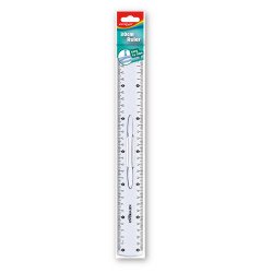 Vonalzó 30 cm, kétoldalt skálázott, fogantyús Keyroad Író- irodaszer, papíráru Keyroad