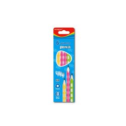 Grafitceruza HB, háromszögletű 6 db/bliszter Keyroad Jumbo vegyes színek Grafitceruza Keyroad
