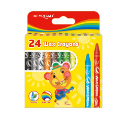 Zsírkréta készlet 8x90 mm 24 db/bliszter Keyroad Wax Crayon vegyes színek Író- irodaszer, papíráru Keyroad