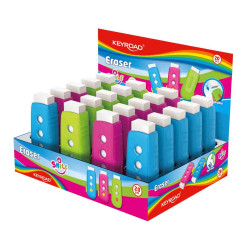 Radír, PVC mentes 20 db/display Keyroad Smile Eraser vegyes színek Író- irodaszer, papíráru Keyroad