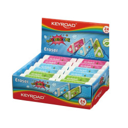 Radír, PVC mentes 24 db/display Keyroad Kaleidoscope vegyes színek Író- irodaszer, papíráru Keyroad