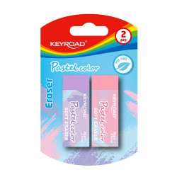 Radír, PVC mentes 2 db/bliszter Keyroad Pastel Color vegyes színek Író- irodaszer, papíráru Keyroad
