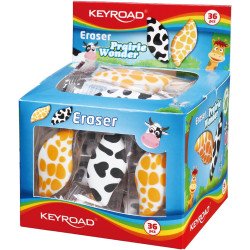 Radír, PVC mentes 36 db/display Keyroad Prairie Wonder vegyes mintázat Író- irodaszer, papíráru Keyroad