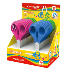 Olló 13 cm tompa fejű 20 db/display Keyroad Start vegyes színek Irodatechnika, kellékei Keyroad