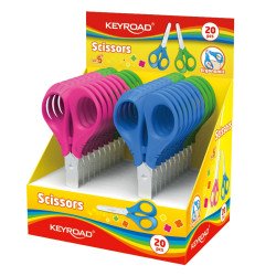 Olló 13 cm tompa fejű 20 db/display Keyroad Start vegyes színek Irodatechnika, kellékei Keyroad