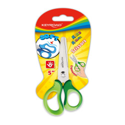 Olló 13 cm tompa fejű Keyroad Soft Grip vegyes színek Irodatechnika, kellékei Keyroad