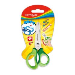 Olló 13 cm tompa fejű Keyroad Soft Grip vegyes színek Irodatechnika, kellékei Keyroad