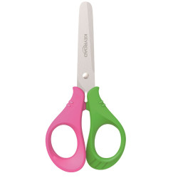 Olló 13 cm tompa fejű Keyroad Start zöld rózsaszín
