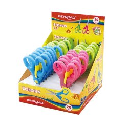 Olló 13 cm tompa fejű 20 db/display Keyroad For Kids vegyes színek Irodatechnika, kellékei Keyroad