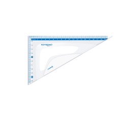 Vonalzókészlet, 30 cm, vonalzó, szögmérő, 45° és 60° háromszög vonalzók 4 db/bliszter Keyroad