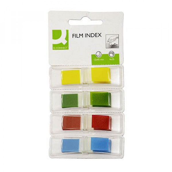 Öntapadós oldaljelölõ feles mûanyag 12,5x43mm 4x35lap Q-Connect KF03631