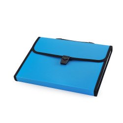 Irattartó táska, harmonikatáska, 13 rekeszes füles csatos Bluering® kék Irattáska Bluering