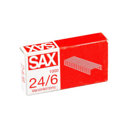 Tűzőkapocs, 24/6, cink, Sax Irodatechnika, kellékei Sax