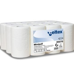 Kéztörlő 2 rétegű tekercses átmérő: 20 cm 100% cellulóz 6 tekercs/karton Celtex_32317 hófehér Iroda üzemeltetés, munkavédelem Celtex