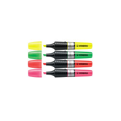 Szövegkiemelő készlet 2-5mm, vágott hegyű STABILO Luminator, 4 klf. szín Író- irodaszer, papíráru Stabilo