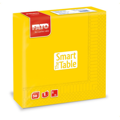 Szalvéta 2 rétegű 33 x 33 cm 50 lap/cs Fato Smart Table sárga_82623000 Szalvéta 2 rétegű 33 x 33 cm 50 lap/cs Fato Smart Table sárga_82623000