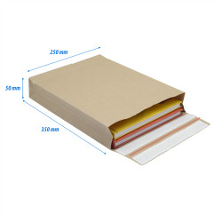 Csomagküldő webshop tasak 250x350x50mm, erős kraft papírból 250 db/doboz, E-green barna Író- irodaszer, papíráru e-Green
