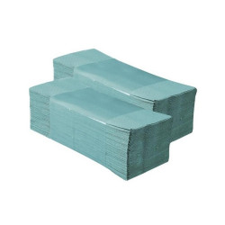 Kéztörlő 1 rétegű V hajtogatású 250 lap/csomag lapméret 22 x 25 cm 20 csomag/karton zöld