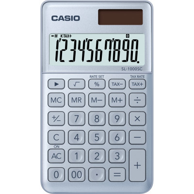 Zsebszámológép 10 digit Casio SL 1000 kék Zsebszámológép 10 digit Casio SL 1000 kék