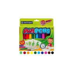 Filctoll fújós készlet Centropen AIRPENS 1539 Textile 10 klf. szín Filctoll Centropen