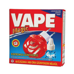 Szúnyogriasztó elektromos készülék lapkához&folyadékhoz+szúnyogirtó folyadék 60 éj Classic Magic VAPE Iroda üzemeltetés, munkavédelem Vape