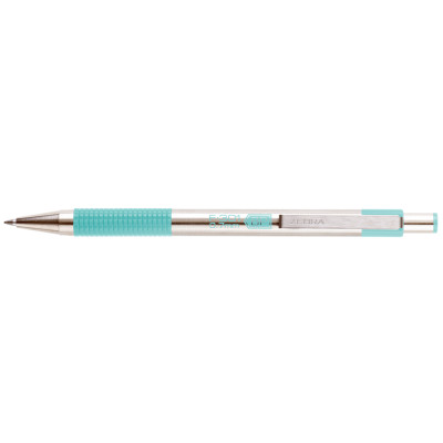 Golyóstoll 0,7mm, pasztell zöld test, Zebra F-301, írásszín kék