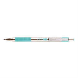 Golyóstoll 0,7mm, pasztell zöld test, Zebra F-301, írásszín kék