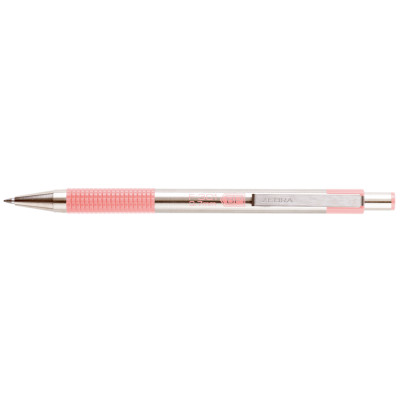 Golyóstoll 0,7mm, pasztell rózsaszín test, Zebra F-301, írásszín kék